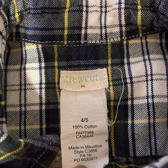 Crew cuts/JCrew kids plaid flannel button down shirt - Picture 2 of 4